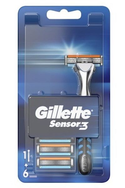 Gillette Sensor 3 Shaver And 6 Spare Razor Blades