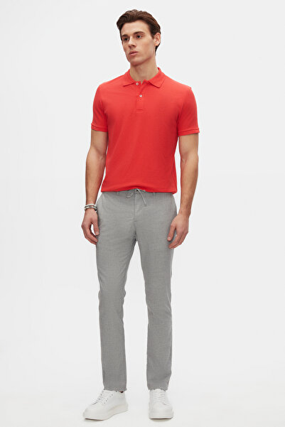 D'S Damat Ds Damat Regular Fit Flamingo Pink 100% Cotton Long Lasting Non-Curling Polo Neck Embroidered T-Shirt