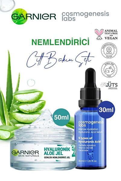 Garnier Hyaluronik Aloe Jel Krem Yoğun Nemlendirme Sağlayan Serum Set