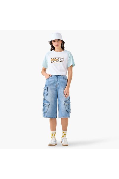 Lee Cooper شورت جينز مريح بجيوب من Lee Cooper