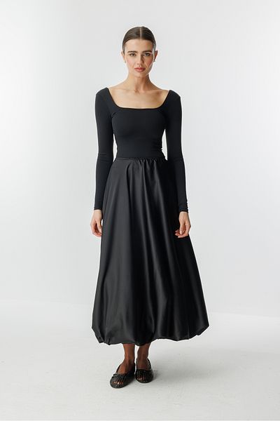Hooopstore FUSTA PRINCESSA SATIN - NEGRA