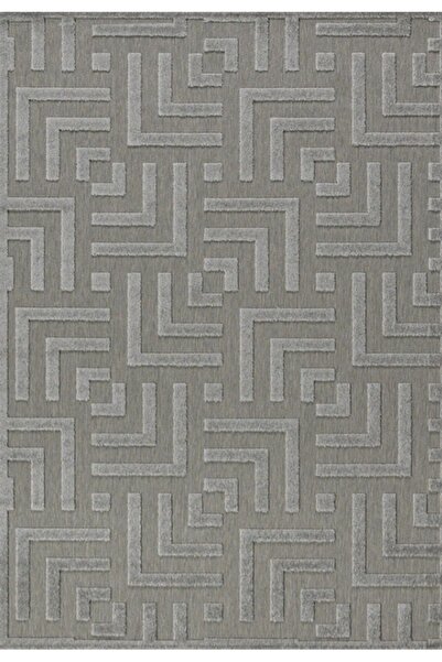 Dinarsu Grace 54100-295 | Modern Gri Bukle Halı | Salon, Hol, Mutfak ve Yatak...