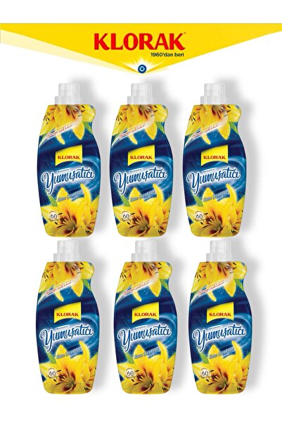 Klorak Yumuşatıcı Sarı Çiçekler 1440 ml. 60 Yıkama (6 Adet)