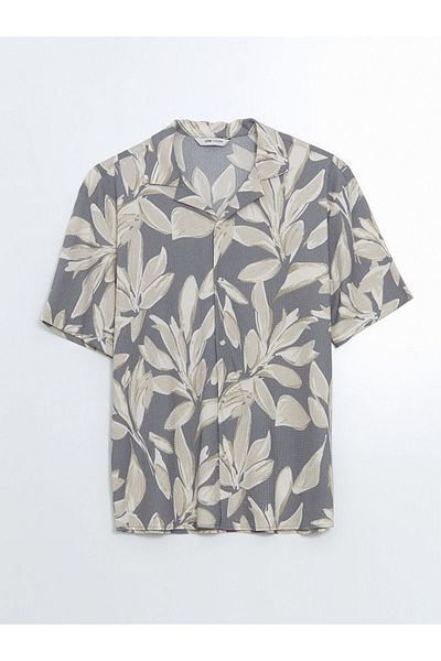 LC Waikiki Ανδρικό πουκάμισο Lcw Vision Regular Fit με κοντομάνικο σχέδιο