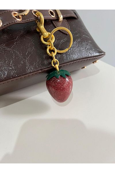 Mia Collection Αξεσουάρ τσάντας Charm με φιγούρα φράουλας