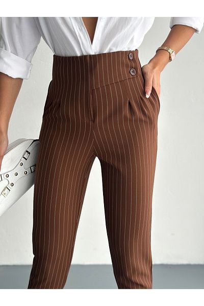 badibadii Striped fabric trousers