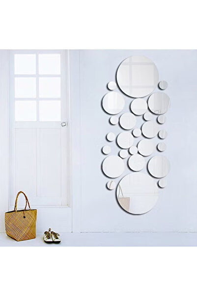 Primo Plus 26-Piece Easy To Paste Removable And Install DIY Polka Dot Wall Mirror Stickers