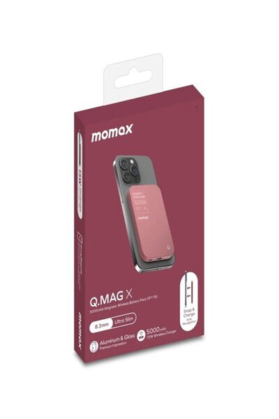 Momax IP116E Q.MAG X 5000MAH MAGSAFE WİRELESS POWEBANK