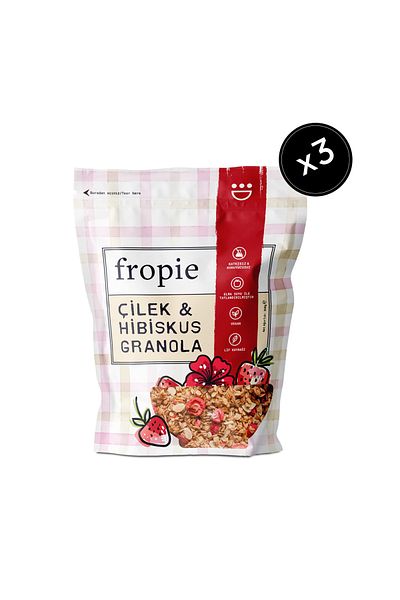 FROPİE Fropie Strawberry & Hibiscus Granola 360g X3