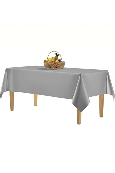 BeySüS Plastic Disposable Table Cloth Gray 137 * 270 cm