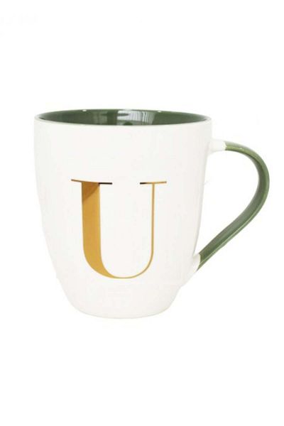 Miniso Ceramic Mug with the Letter U - 500 ml