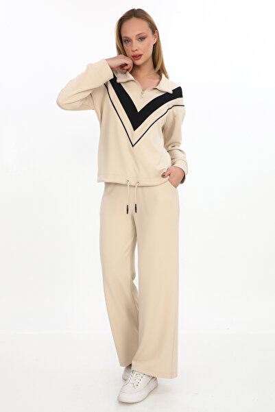 zitex Yarım Fermuar Beli Ayarlanabilir Lastikli Modal Eşofman Takımı