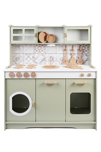 HOBBY HOUSE Ahşap Oyuncak Pembe Pasta Seti Çaydanlık Hediyeli