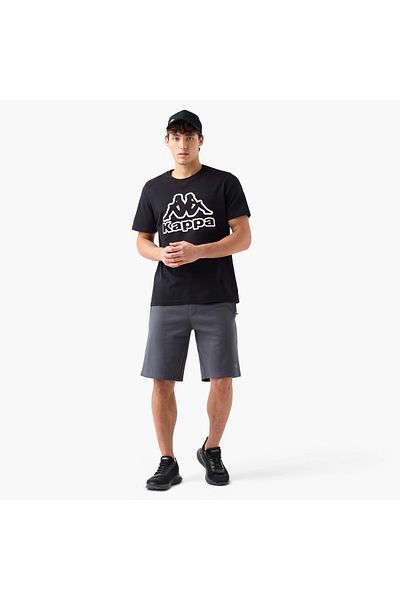 Kappa Logo Detail Shorts With Drawstring Closure And Pockets