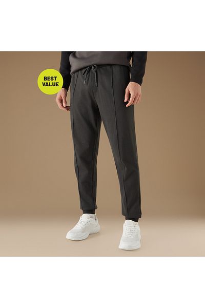 Adot Solid Joggers with Pintuck Detail and Drawstring Closure