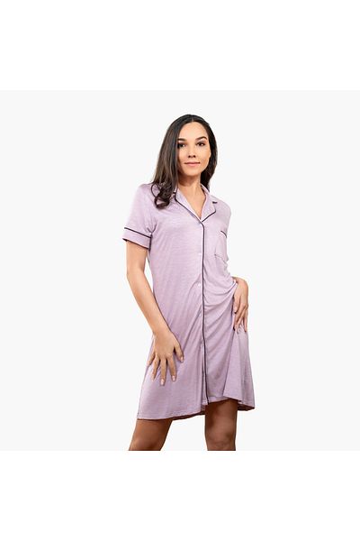 Aadaraya Sleepshirt With Collar