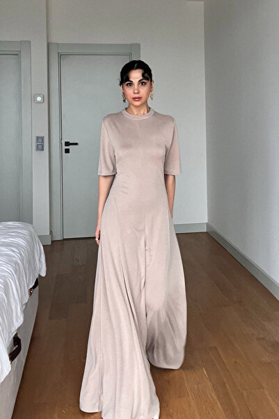 Seda Yalçın Atelier Φόρεμα Burano Bell σε μπεζ μέση