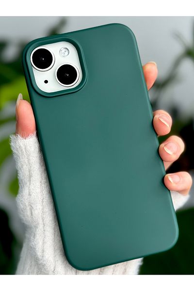 Go Aksesuar حافظة إطلاق من السيليكون السائل المخملي المقاوم للبقع متوافقة مع هاتف Iphone 13 - 14 - 15