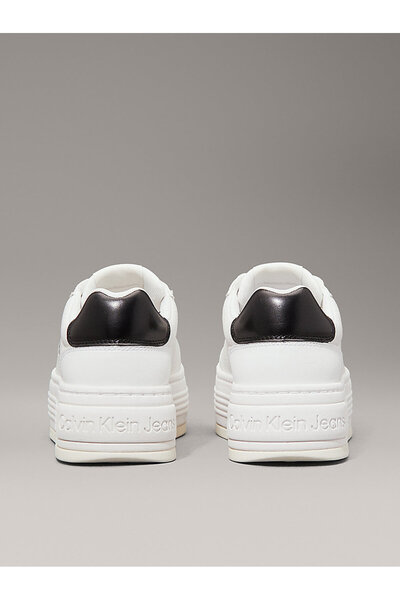 Calvin Klein Women's White - Black Low-Top Sneakers