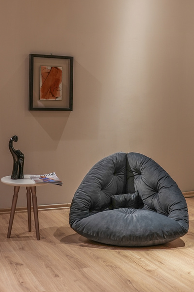 Berta Concept Floki Tekli Koltuk Berjer Füme