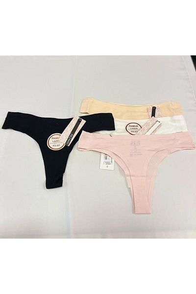 FK F.K 2825 Laser Cut Cotton Thong Panties