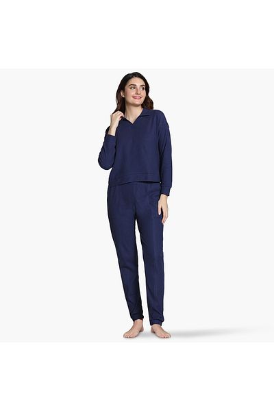 Zivame Zivame Textured Pyjama Set