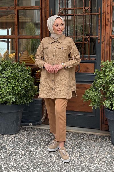 Invee Cămașă matlasată INVEE 6827 Camel
