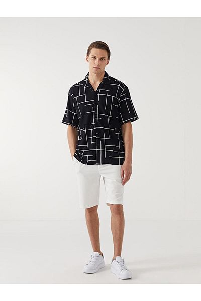 LC Waikiki Ανδρικό πουκάμισο Lcw Vision Regular Fit με κοντομάνικο σχέδιο