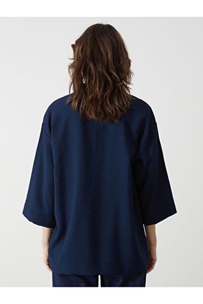 LC Waikiki LCWAIKIKI Classic  Oversize Armürlü Kadın Gömlek