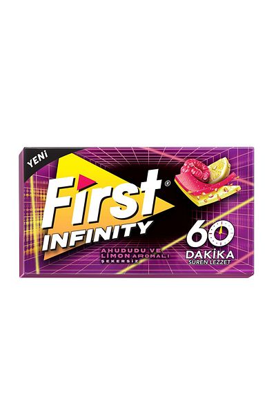 First Infinity 60 Minutes Raspberry & Lemon Flavored Sugar Free Chewing Gum - 12 Pieces