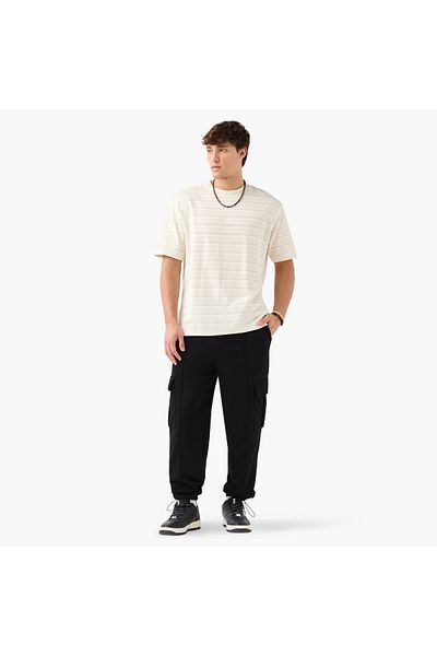 Starter Starter Logo Applique Relaxed Fit Cargo Joggers with Drawstring Closure