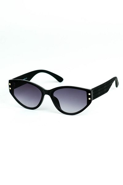 Di Caprio Women's Black Uv400 Protected Geometric Model Sunglasses