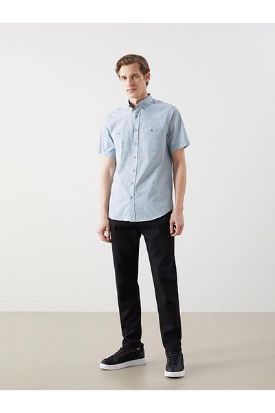 LC Waikiki Ανδρικό κοντομάνικο ποπλίνα LCWAIKIKI Classic Regular Fit