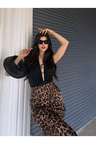 Zula Moda Дамска дълга макси сатенена пола