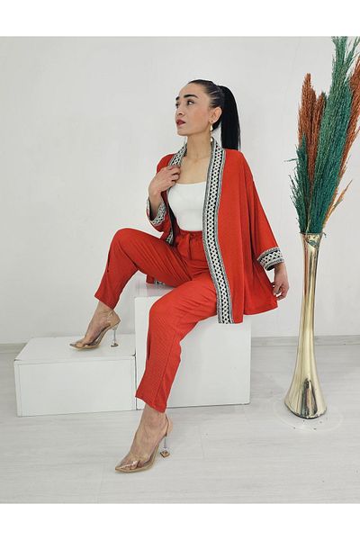 Altı Üstü Butik Set kimono brodat strâns