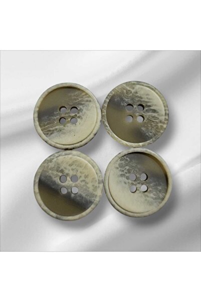 fema aksesuar DENİZ/KUMSAL EFEKTLİ DÜĞME 4 DELİKLİ 2,3 CM 6 ADET