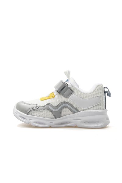 Vicco Rony Singer Boys Sneaker Sports Shoes - White and Yellow