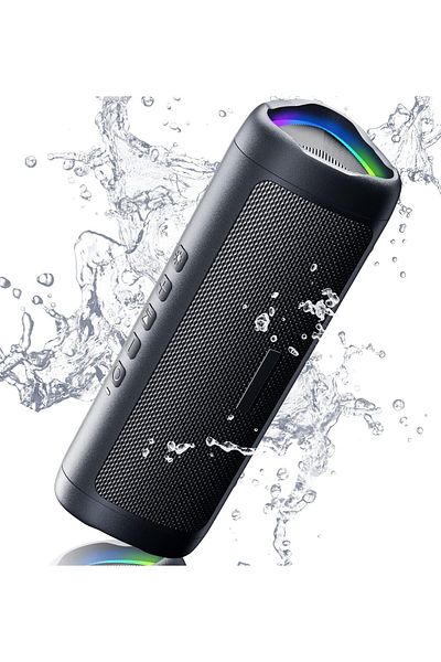 COOYA Bluetooth Speaker, Waterproof Wireless, HD Sound, Up to 20H Playtime, for Home, Party, Black