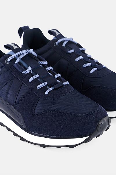 Tapout Men Brand Logo Lace Up Shoes, Navy