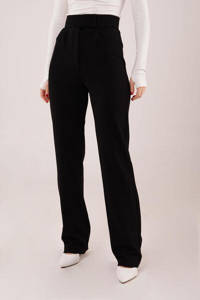 buğrahayalin Black Trousers with Velcro Closure Detail