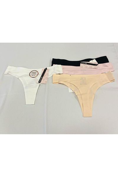 FK F.K 2825 Laser Cut Cotton Thong Panties