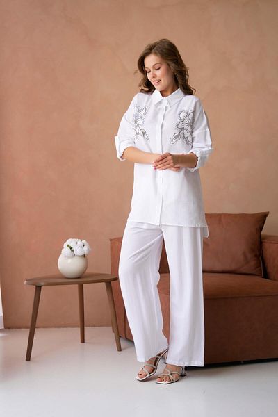 BURRASCA Bead Embroidered Linen Suit