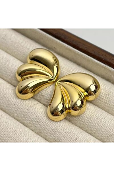 İPAR AKSESUAR BOLTEGA YAPRAK METAL GOLD KÜPE