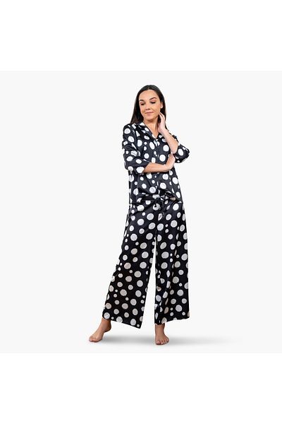 Aadaraya Aadaraya Polka Dot Print Shirt and Pyjama Set
