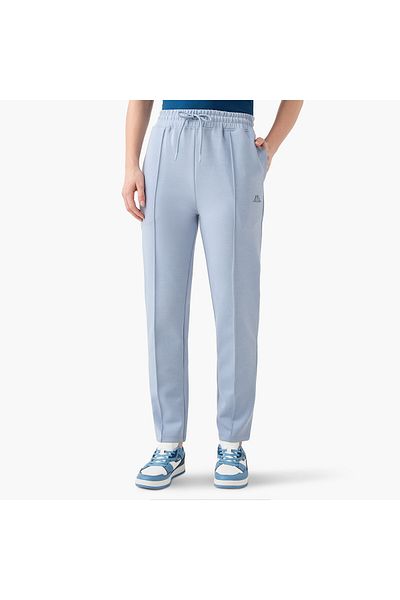 Kappa Logo Pintuck Detail Track Pants with Pockets and Drawstring Closure