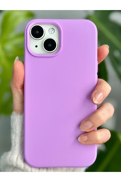 Go Aksesuar حافظة إطلاق من السيليكون السائل المخملي المقاوم للبقع متوافقة مع هاتف Iphone 13 - 14 - 15