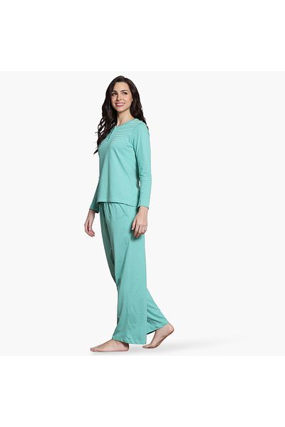 Zivame Zivame Striped Pyjama Set