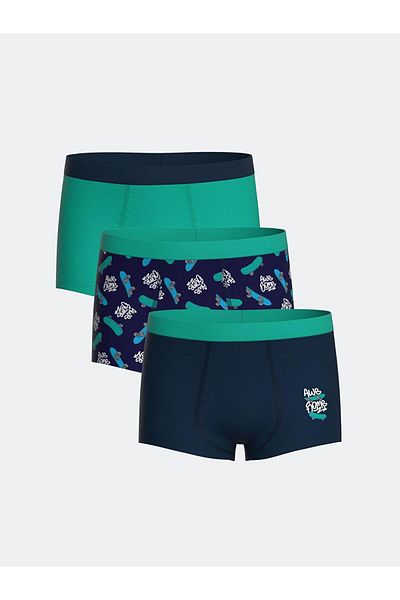 LC Waikiki Boxer pentru băieți cu imprimeu LCW Kids, pachet de 3