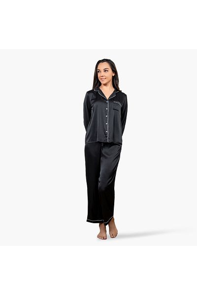 Aadaraya Aadaraya Collared Shirt and Pyjama Set
