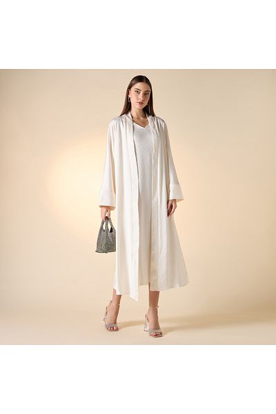 Iconic Iconic Textured Sleeveless Dress with Shrug